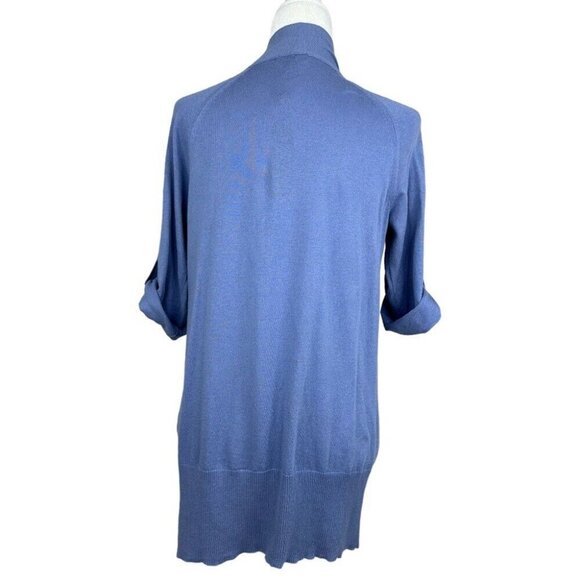 Talbots Women’s NWT Blue Y2K Mid-Length Open Front Cardigan Sweater Small/C37 - Picture 4 of 10